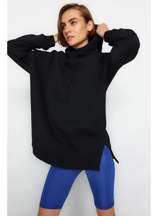 Sweatshirt - Black - Oversize 