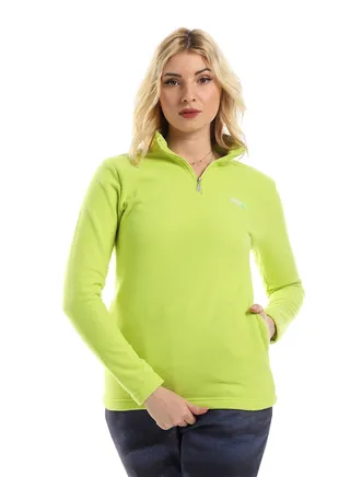 Plain Hips Length Long Sleeves Sweater - Pistachio 
