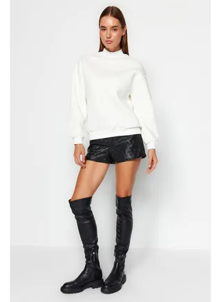 Sweatshirt - Ecru - Relaxed fit 