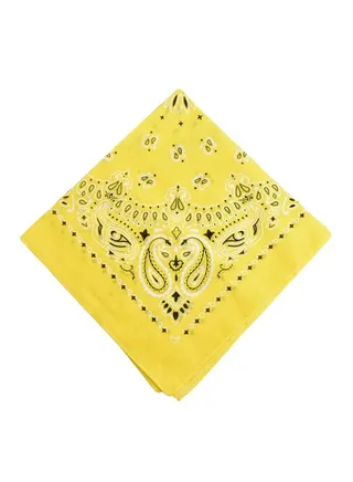 Printed Square Scarf Yellow 