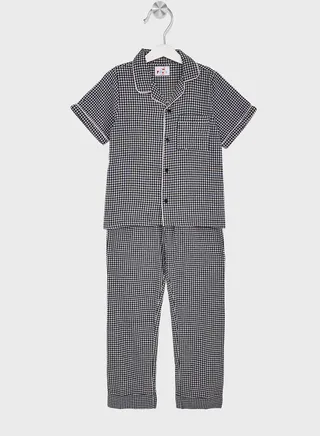Girls Printed Long Sleeve Pajama Sets