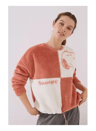 Snoopy fur sweatshirt 