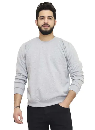 OneHand Basic Casual Sweatshirt Cotton - Light Gray 