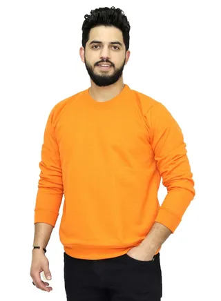 OneHand Basic Casual Sweatshirt Cotton - Orange 