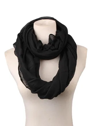 Neck Wrap Scarf Black 