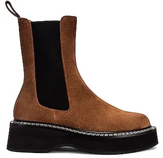 Paris Texas Suede Platform 50 Ankle Boot in Brown