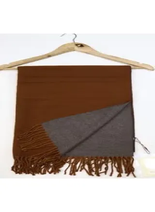 Cashmere Scarf Women Pashmina Large Warm Shawls Wraps 2 Tone Solid Color for Autumn Winter 