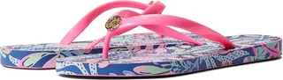 Lilly Pulitzer Pool Flip-Flop (Oyster Bay Navy You've Been Spotted) Women's Sandals