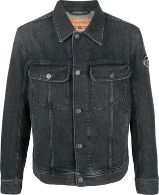 Logo-Plaque Denim Jacket