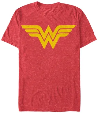 Men's Wonder Woman One Color Logo Short Sleeve T-shirt