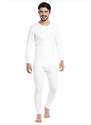 Cotton Blend Fullbody Underwear Set White 
