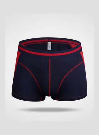 Men's Soft Boxers Fashionable Breathable Underwear Red/Deep Blue 