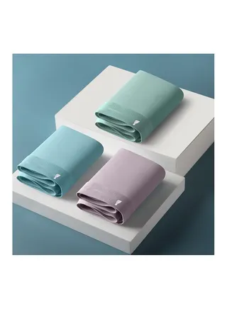 Men's Solid Colour Thin Ice Silk Briefs 
