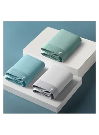 Men's Solid Colour Thin Ice Silk Briefs 