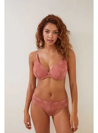 Wide lace Brazilian briefs 