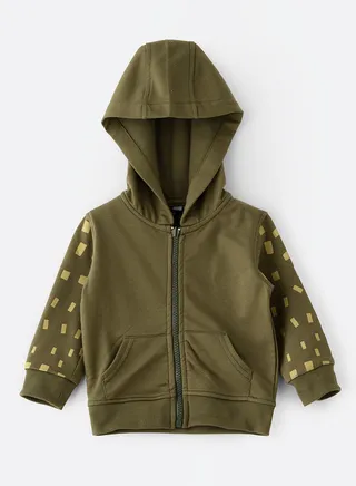 Knitted jacket wth hoodie 