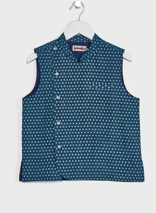 Youth Printed Nehru Jacket 