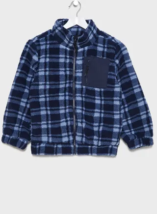 Youth Checked Bomber Jacket 