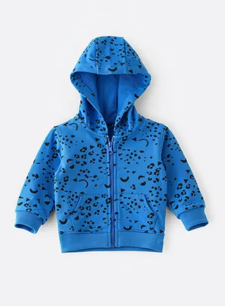 All over printed knitted jacket 