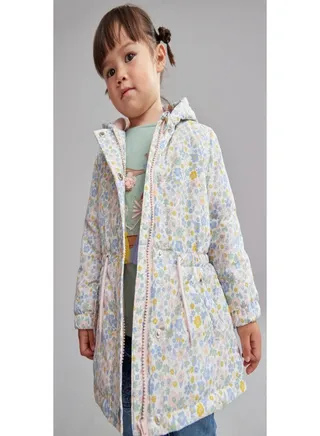Floral Padded Mac Coat 