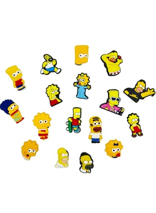 The Simpsons Jibbitz Shoe Decoration Charms Crocs Shoes Slippers and Mini Charm Bracelet Wristband for Men Women and Kids 