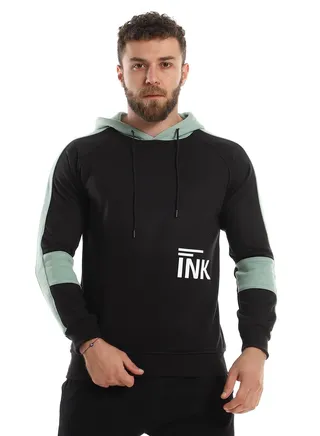 Mens Printed Hoodie With Front Pockets 