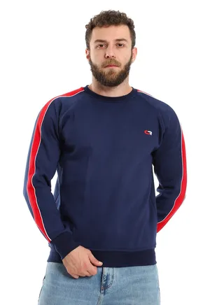 Sweatshirts Round With Line On The Shoulder 