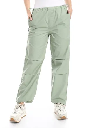 Wide Trousers With Elastic At The Waist-BAsil 