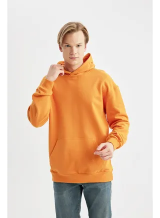 Man Comfort Fit Hooded Long Sleeve Knitted Sweat Shirt 