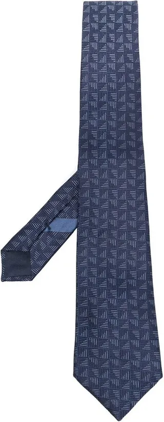 Patterned-Jacquard Silk Tie