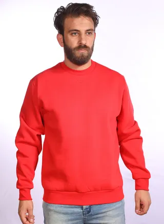 Sweat shirt Milton Embroidered  "Kanda" Red,L 