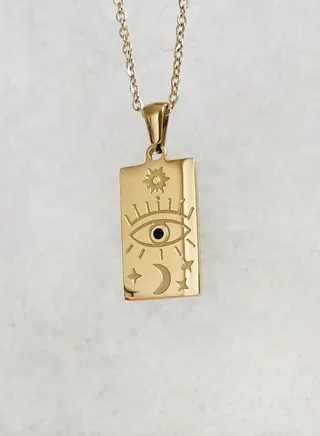 Eye of the Universe Gold Plated Necklace 