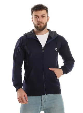 Mens Plain Hoodie With Zippper 