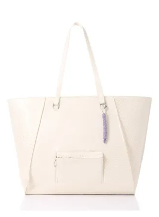Simple Large Reptile Patterned Shoulder Bag 