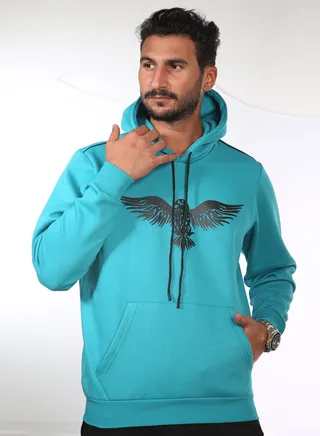 هودى ميلتون مطبوع ايجيل - جنزارى - لارج 
