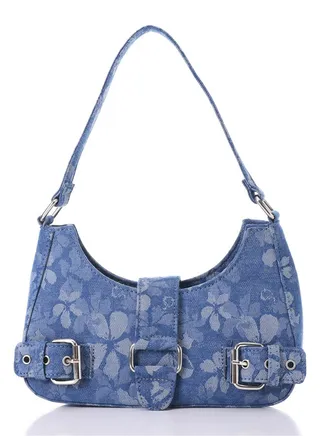 Decorative Multi-Belted Leather Shoulder Bag 