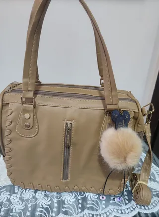 A practical and attractive women's handbag  beige 