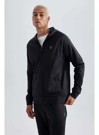 Man Knitted Slim Fit Hooded Cardigan / Bolero 