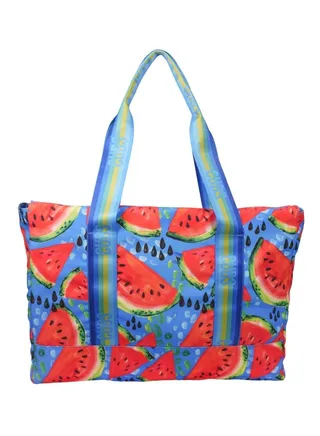 Double Face Tote Bag Multicolor Large All Blue Rays 
