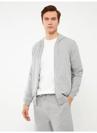 Hooded Long Sleeve Men's Sports Cardigan 