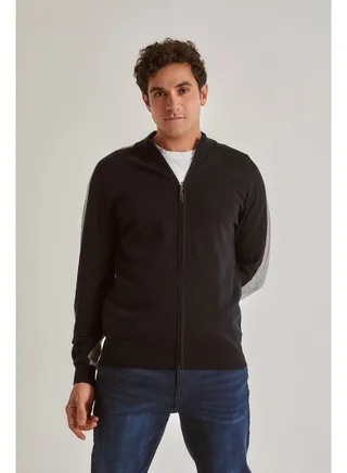 Dare - Intarsia Cardigan With Zipper - Salute 