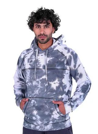 TIE DYE RAGLAN SLEEVE HOODIE 