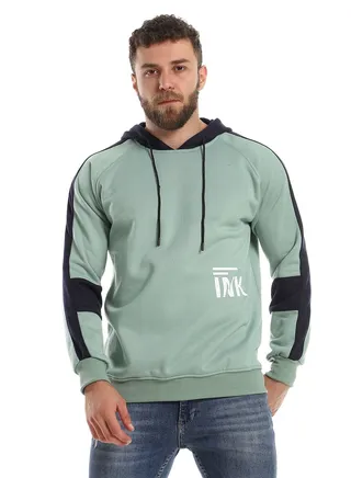 Mens Printed Hoodie With Front Pockets 
