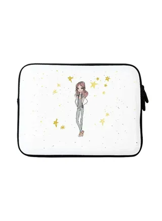 Girl Next Door Designer Sleeve With Strap For Apple MacBook White 