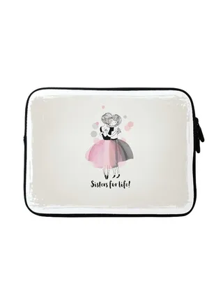 Sisters For Life! Designer Sleeve With Strap For Apple MacBook Grey 