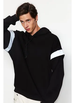 Sweatshirt - Black - Oversize 