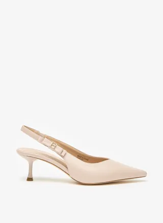 Women Solid Slip-On Shoes with Kitten Heels