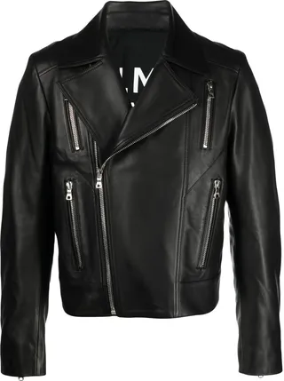 Zip-Up Leather Jacket
