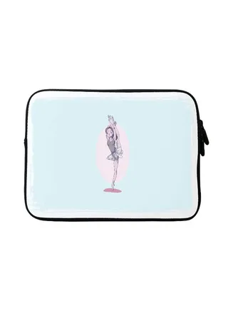 Flying Ballerina Designer Sleeve With Strap For Apple MacBook Blue 