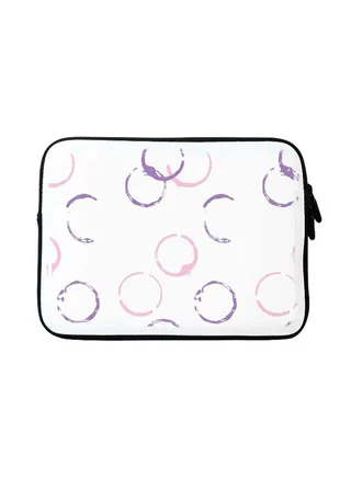 Pretty Stains Designer Sleeve With Strap For Apple MacBook White/Purple/Pink 